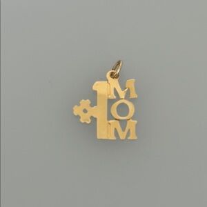 14k real solid Gold #1 Mom Pendant​